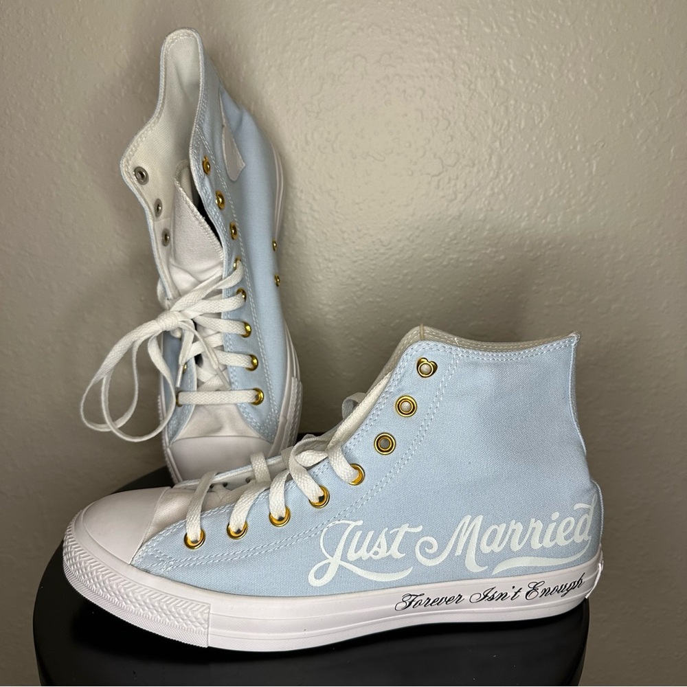 Blue Custom Bridal Converse, Size 11.5